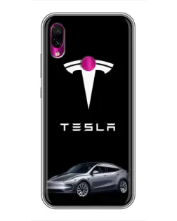Чехол для Xiaomi Redmi Note 7 с картинкой «Tesla Model Y»