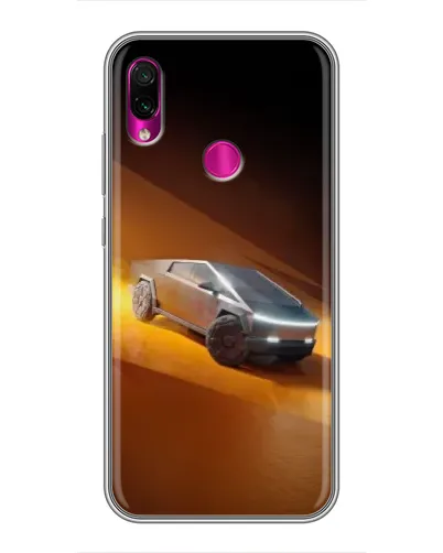 Чехол для Xiaomi Redmi Note 7 с картинкой «Cybertruck в пустыне»