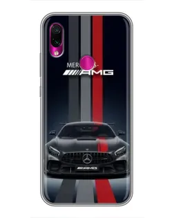 Чохол для Xiaomi Redmi Note 7 з картинкою «Mercedes — білий карбон»