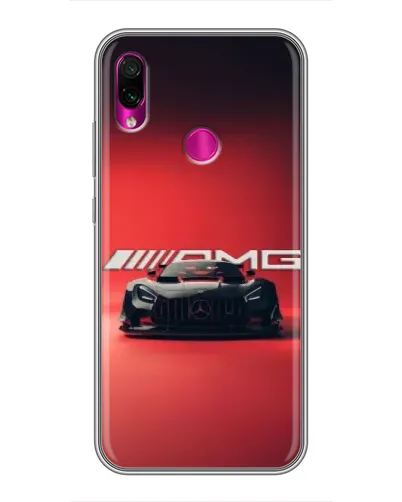 Чехол для Xiaomi Redmi Note 7 с картинкой «Mercedes AMG — красная линия»
