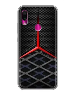 Чехол для Xiaomi Redmi Note 7 с картинкой «Mercedes Carbon Grid»