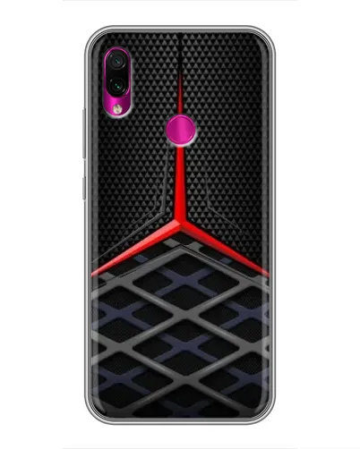 Чехол для Xiaomi Redmi Note 7 с картинкой «Mercedes Carbon Grid»