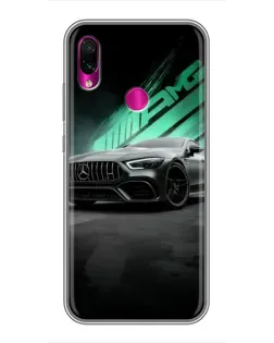 Чехол для Xiaomi Redmi Note 7 с картинкой «Темный Mercedes AMG»