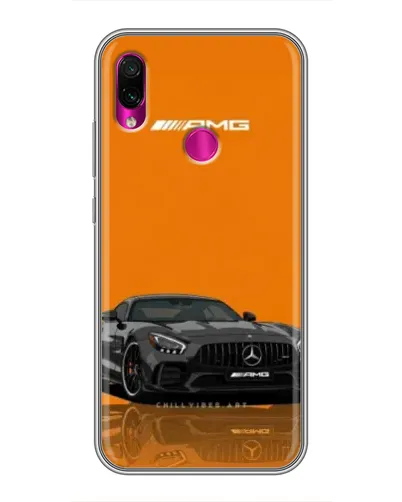 Чехол для Xiaomi Redmi Note 7 с картинкой «Оранжевый Mercedes AMG»