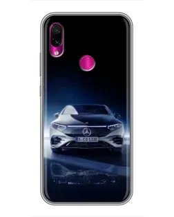 Чехол для Xiaomi Redmi Note 7 с картинкой «Ночной Mercedes EQ»