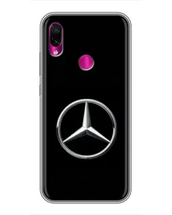 Чехол для Xiaomi Redmi Note 7 с картинкой «Mercedes классический лого»