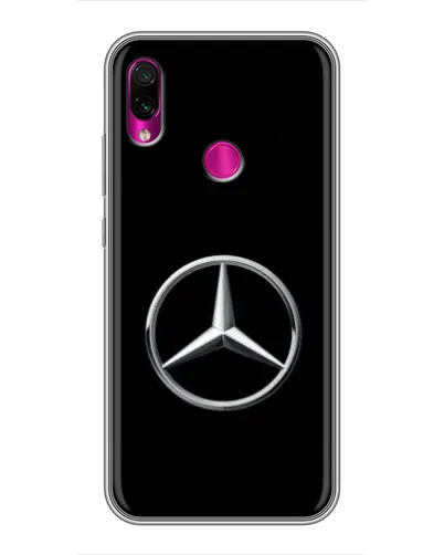 Чехол для Xiaomi Redmi Note 7 с картинкой «Mercedes классический лого»