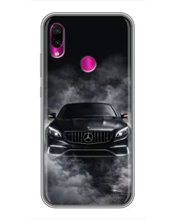 Чехол для Xiaomi Redmi Note 7 с картинкой «Mercedes в дыму»