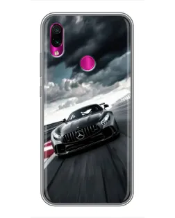 Чехол для Xiaomi Redmi Note 7 с картинкой «Гоночный Mercedes AMG»
