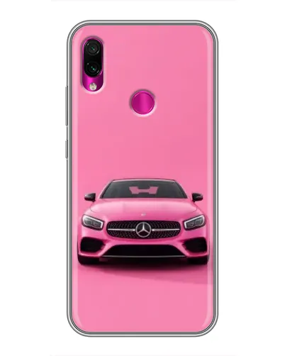Чехол для Xiaomi Redmi Note 7 с картинкой «Розовый Mercedes AMG»