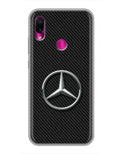 Чехол для Xiaomi Redmi Note 7 с картинкой «Карбоновый Mercedes стиль»