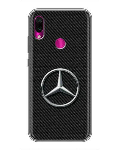 Чехол для Xiaomi Redmi Note 7 с картинкой «Карбоновый Mercedes стиль»
