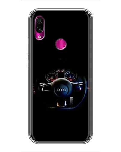 Чехол для Xiaomi Redmi Note 7 с картинкой «Салон Audi — руль»