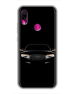 Чехол для Xiaomi Redmi Note 7 с картинкой «Audi — ночной контур»