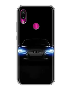 Чехол для Xiaomi Redmi Note 7 с картинкой «Audi в неоне»