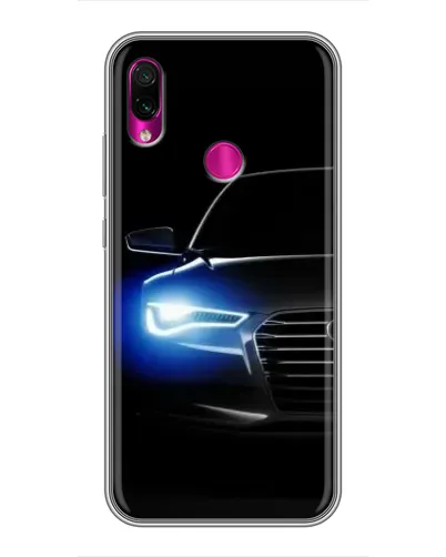 Чехол для Xiaomi Redmi Note 7 с картинкой «Неоновый взгляд Audi»
