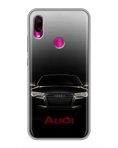 Чехол для Xiaomi Redmi Note 7 с картинкой «Audi — градиентный контур»
