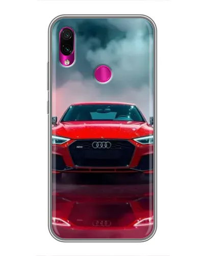 Чехол для Xiaomi Redmi Note 7 с картинкой «Audi RS — красный стиль»