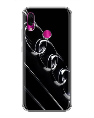 Чехол для Xiaomi Redmi Note 7 с картинкой «Audi — абстрактные кольца»