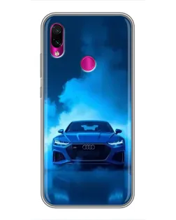 Чехол для Xiaomi Redmi Note 7 с картинкой «Audi — голубая энергия»