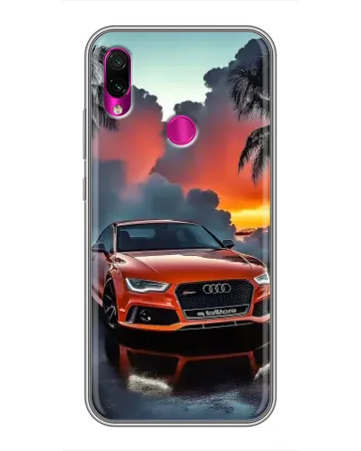 Чехол для Xiaomi Redmi Note 7 с картинкой «Audi — закат»