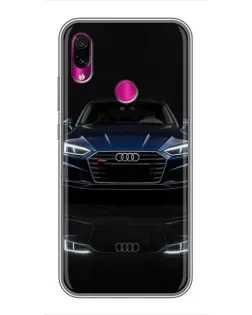 Чехол для Xiaomi Redmi Note 7 с картинкой «Audi — ночное отражение»