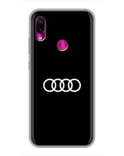 Чехол для Xiaomi Redmi Note 7 с картинкой «Audi White Logo»