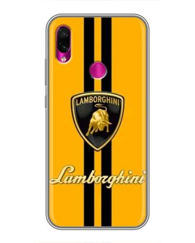 Чехол для Xiaomi Redmi Note 7 с картинкой «Lamborghini Stripe желтый»
