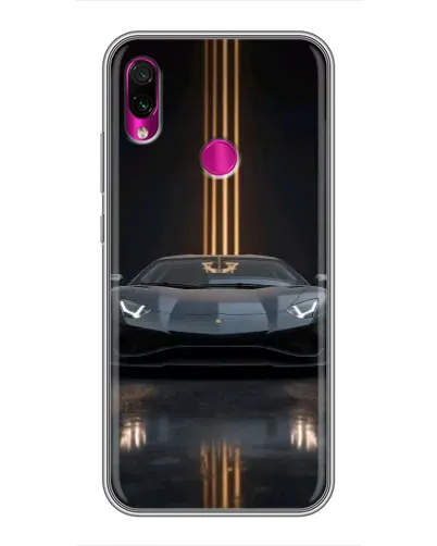 Чехол для Xiaomi Redmi Note 7 с картинкой «Lamborghini золотые линии»