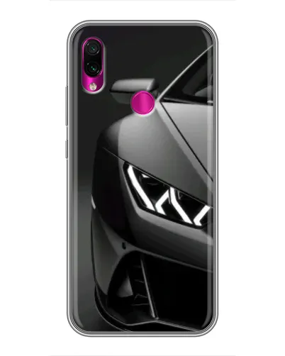 Чехол для Xiaomi Redmi Note 7 с картинкой «Lamborghini фары детализация»