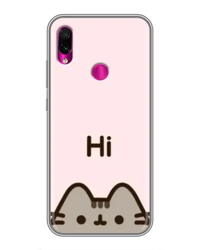 Чохол для Xiaomi Redmi Note 7 з картинкою «Пушин каже Hi»