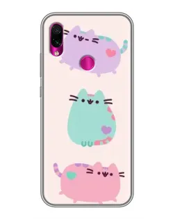 Чохол для Xiaomi Redmi Note 7 з картинкою «Pusheen тріо» Чохол для Xiaomi Redmi Note 7 з картинкою «Pusheen тріо»