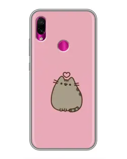 Чохол для Xiaomi Redmi Note 7 з картинкою «Pusheen серце»