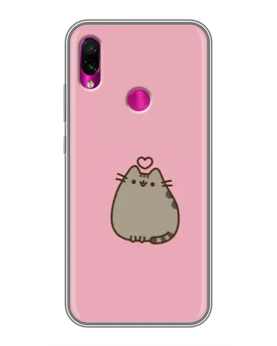 Чохол для Xiaomi Redmi Note 7 з картинкою «Pusheen серце»