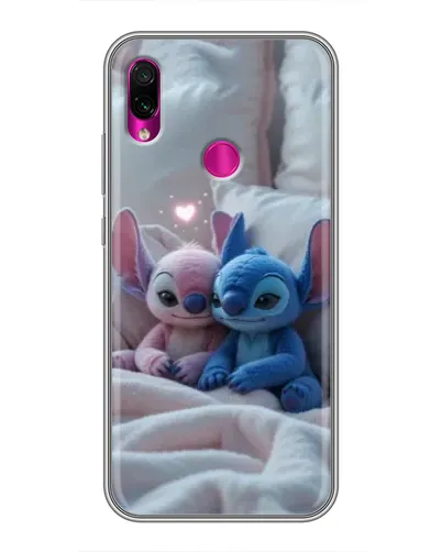 Чехол для Xiaomi Redmi Note 7 с картинкой «Плюшевые Стич Ангел»