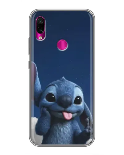 Чехол для Xiaomi Redmi Note 7 с картинкой «Стич в облаках»