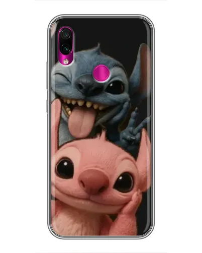 Чехол для Xiaomi Redmi Note 7 с картинкой «Стич и Ангел»