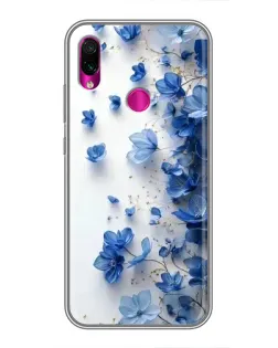 Чехол для Xiaomi Redmi Note 7 с картинкой «Голубой цветочный каскад» Чехол для Xiaomi Redmi Note 7 с картинкой «Голубой цветочный каскад»