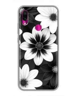 Чехол для Xiaomi Redmi Note 7 с картинкой «Монохромные астры» Чехол для Xiaomi Redmi Note 7 с картинкой «Монохромные астры»
