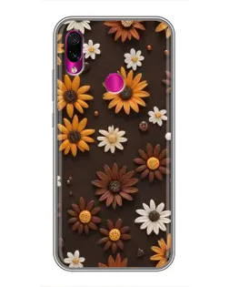 Чехол для Xiaomi Redmi Note 7 с картинкой «Узор из маленьких подсолнухов» Чехол для Xiaomi Redmi Note 7 с картинкой «Узор из маленьких подсолнухов»