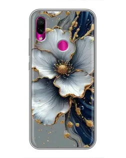 Чехол для Xiaomi Redmi Note 7 с картинкой «Белый цветок и золотой флюид» Чехол для Xiaomi Redmi Note 7 с картинкой «Белый цветок и золотой флюид»