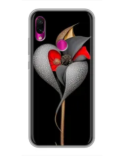 Чехол для Xiaomi Redmi Note 7 с картинкой «Серебряный фантазийный цветок» Чехол для Xiaomi Redmi Note 7 с картинкой «Серебряный фантазийный цветок»