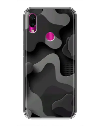 Чехол для Xiaomi Redmi Note 7 с картинкой «Темный абстрактный камуфляж»