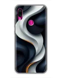 Чехол для Xiaomi Redmi Note 7 с картинкой «Объемные черно-белые ленты» Чехол для Xiaomi Redmi Note 7 с картинкой «Объемные черно-белые ленты»