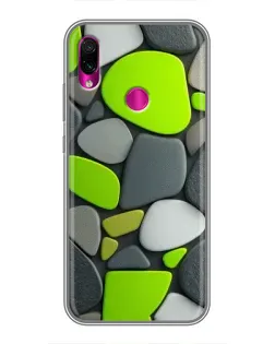 Чехол для Xiaomi Redmi Note 7 с картинкой «Яркая неоновая галька»