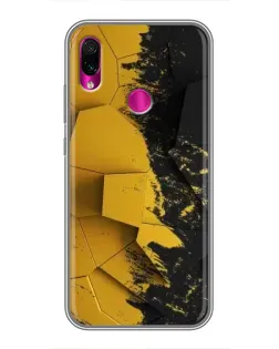 Чехол для Xiaomi Redmi Note 7 с картинкой «Золотые осколки геометрии»