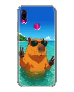 Чохол для Xiaomi Redmi Note 7 з картинкою «Морська капібара» Чохол для Xiaomi Redmi Note 7 з картинкою «Морська капібара»