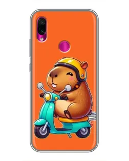 Чохол для Xiaomi Redmi Note 7 з картинкою «Капібара на скутері» Чохол для Xiaomi Redmi Note 7 з картинкою «Капібара на скутері»