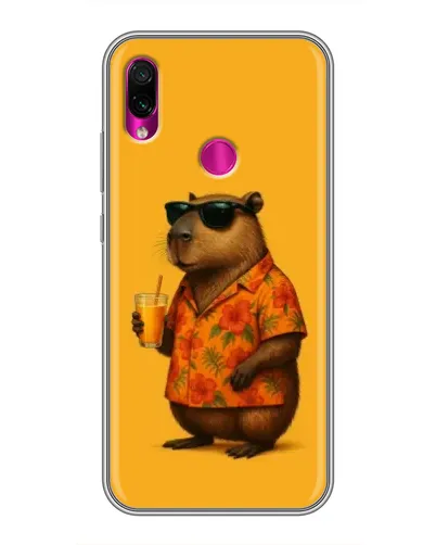 Чохол для Xiaomi Redmi Note 7 з картинкою «Капібара на відпочинку»