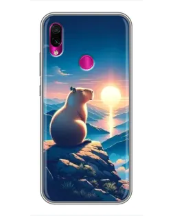 Чохол для Xiaomi Redmi Note 7 з картинкою «Захід сонця з капібарою» Чохол для Xiaomi Redmi Note 7 з картинкою «Захід сонця з капібарою»